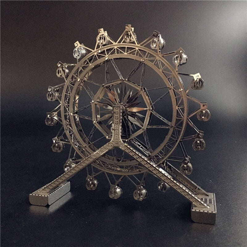 3D metal puzzle Ferris Wheel architecture DIY Assemble Model Kits Laser Cut (Ferris Wheel)