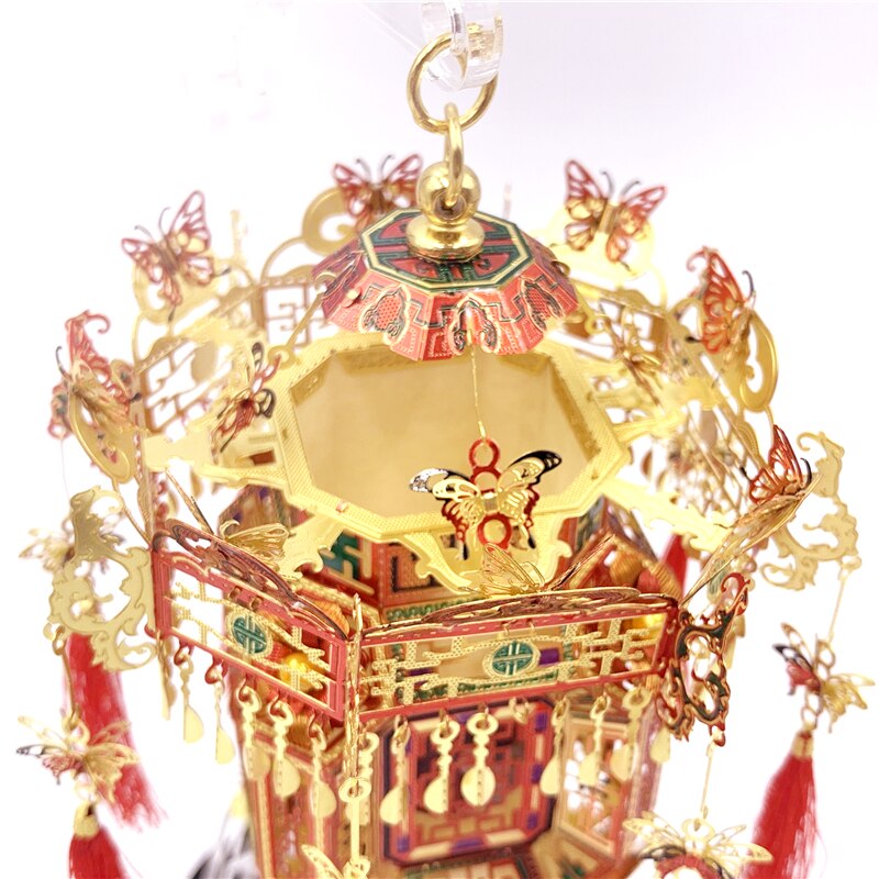 3D metal puzzle modle Palace Lantern metal Model kit DIY 3D gift for girl (Palace Lantern)