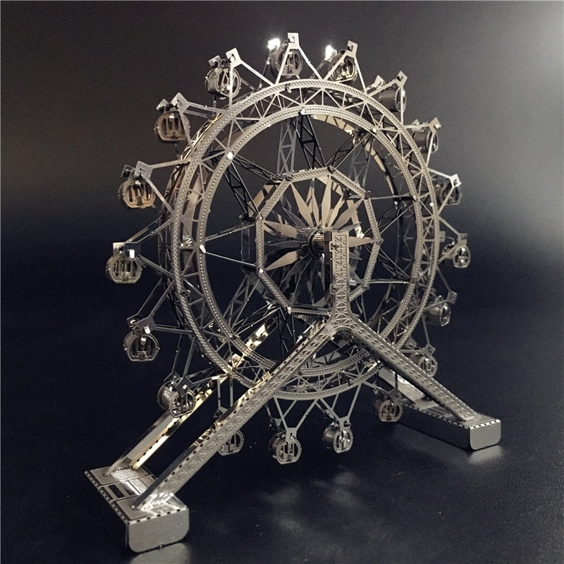 3D metal puzzle Ferris Wheel architecture DIY Assemble Model Kits Laser Cut (Ferris Wheel)