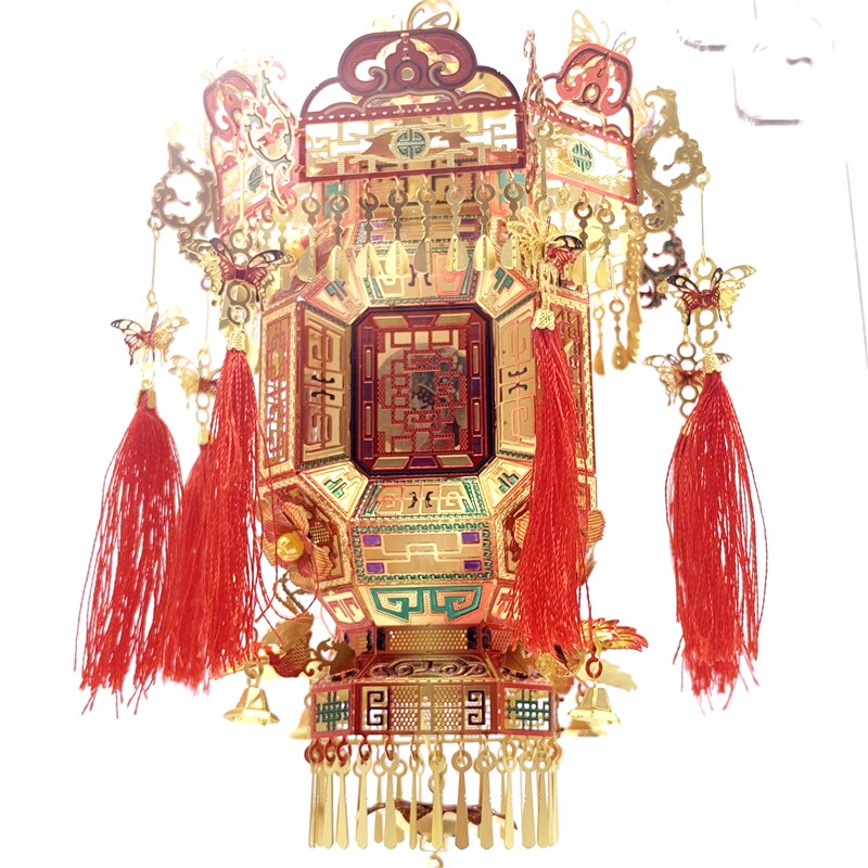 3D metal puzzle modle Palace Lantern metal Model kit DIY 3D gift for girl (Palace Lantern)