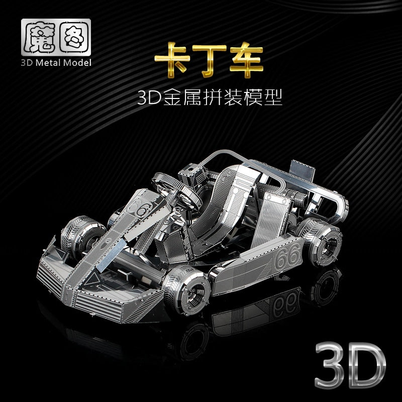 3D Metal model kit Kart Car vehicle Model DIY 3D