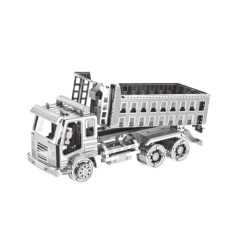 3D Metal puzzle Self-Dump Truck Engineering vehicle Model DIY 3D