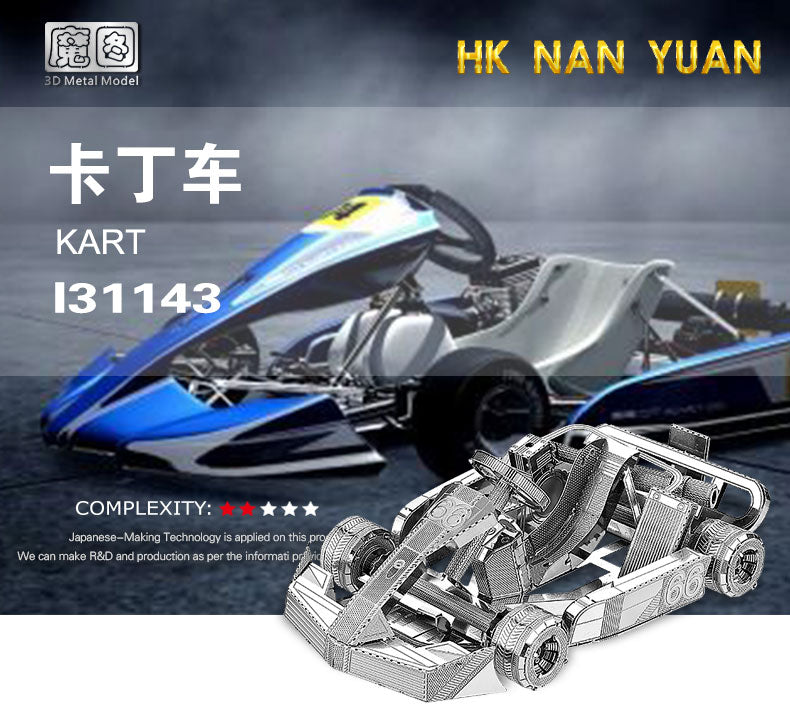 3D Metal model kit Kart Car vehicle Model DIY 3D