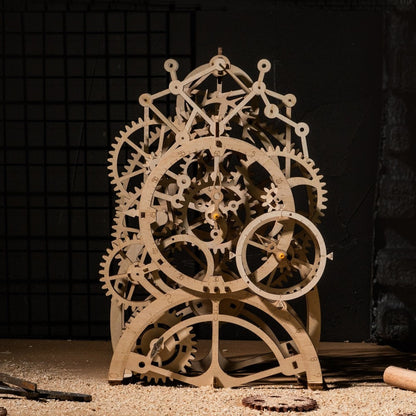 4 Kinds Creative DIY Laser Cutting 3D Mechanical Model Wooden Puzzle Game Assembly Toy Gift for Children Teens Adult LK