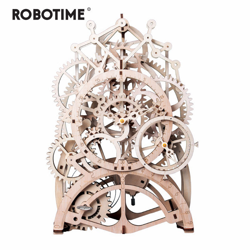 4 Kinds DIY Laser Cutting 3D Mechanical Model Wooden Puzzle Game Assembly Toy Gift for Children Adult for