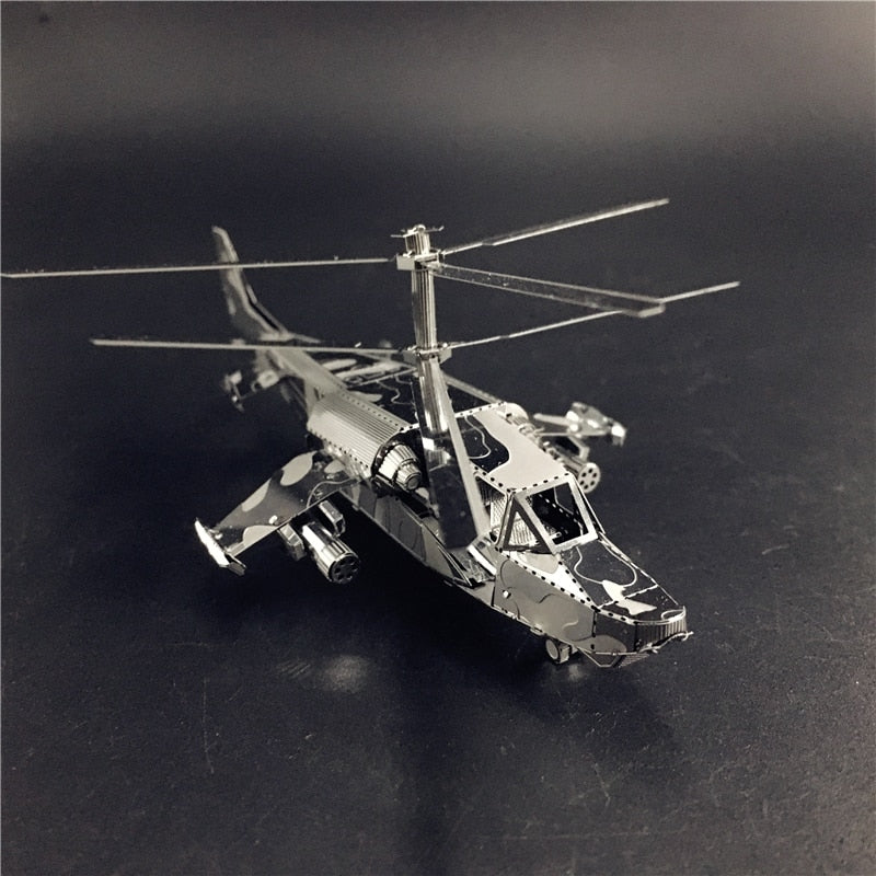 3D Metal model kit KA-50 Aircraft RAH-66 Stealth Helicopter Model DIY 3D