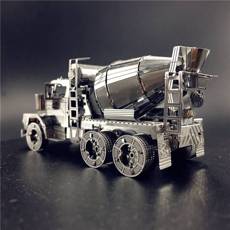 3D Metal model kit CEMENT MIXER Engineering vehicle Model DIY 3D