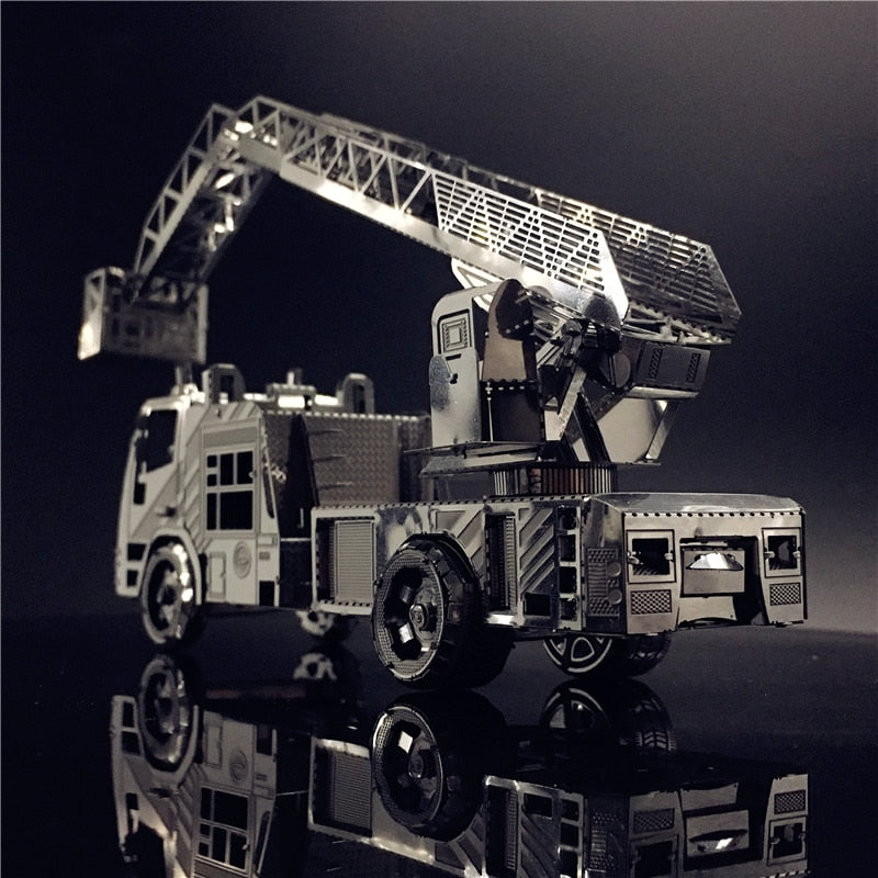 3D Metal Puzzle model kit Fire engine with ladder DIY 3D