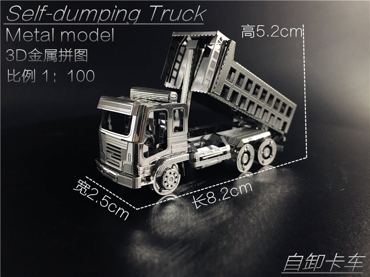 3D Metal puzzle Self-Dump Truck Engineering vehicle Model DIY 3D