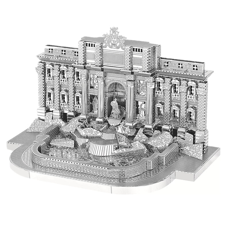 3D Metal model kit Trevi Fountain Building Model DIY 3D