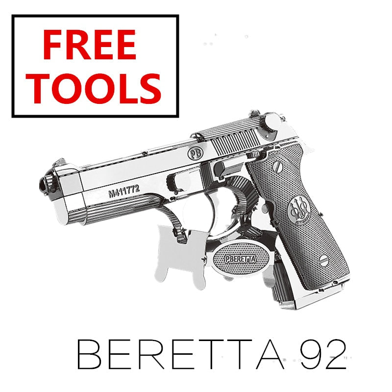 3D Metal puzzle model kit Beretta 92 GunWeapon Model DIY 3D
