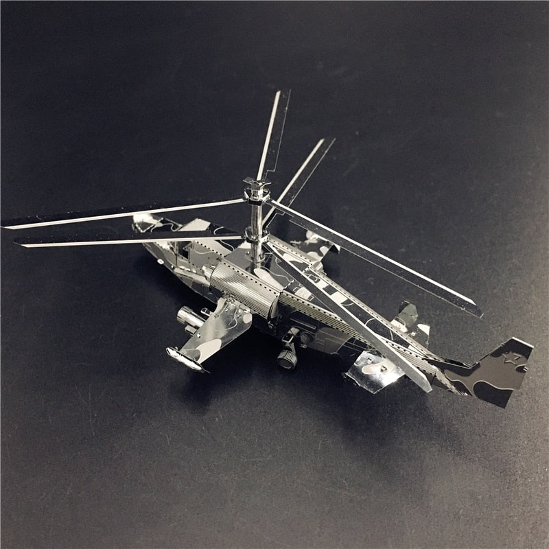 3D Metal model kit KA-50 Aircraft RAH-66 Stealth Helicopter Model DIY 3D