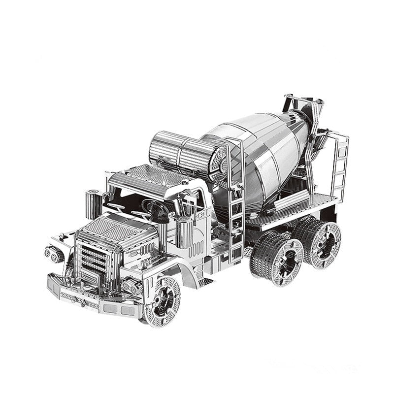 3D Metal model kit CEMENT MIXER Engineering vehicle Model DIY 3D