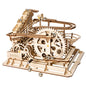 4 Kinds Marble Run Game DIY Waterwheel Coaster Wooden Assembly Gift for LG501