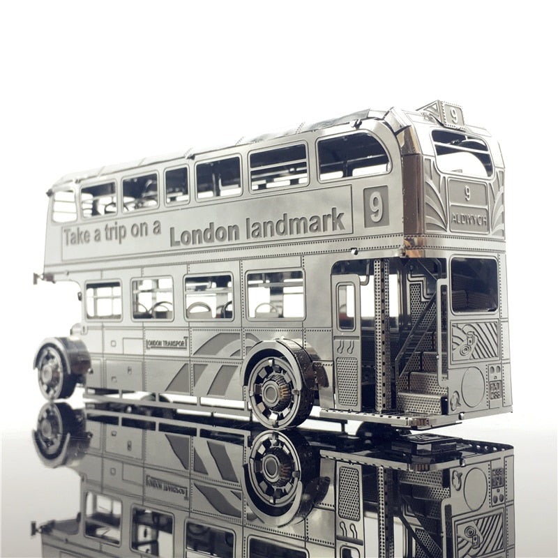 3D Metal model kits London Bus Car Assemble Model puzzle I22207 2 sheets DIY 3D Laser Cut Toy