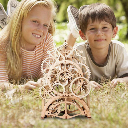 4 Kinds DIY Laser Cutting 3D Mechanical Model Wooden Puzzle Game Assembly Toy Gift for Children Adult for